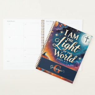 Monogram Vibrant Christian Halloween Bible Verse Planner