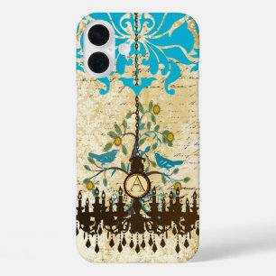 Monogram Vintage Bird Chandelier iPhone iPhone 16 Plus Case