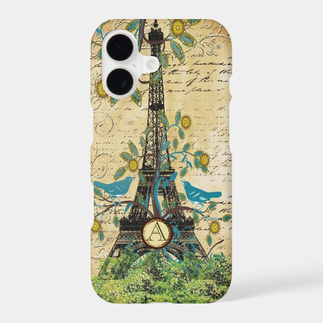 Monogram Vintage Bird Effiel Tower  (Back)