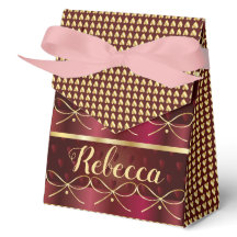 Monogram Vintage Burgundy Colour Decor Luxury Gold