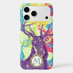 Monogram Vintage Deer Art Nouveau Forest iphone