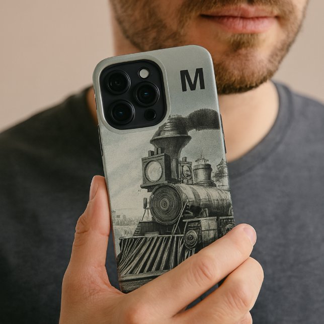 Monogram Vintage Locomotive Train Phone Case (Creator Uploaded)