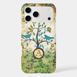 Monogram Vintage Love Birds in a Tree