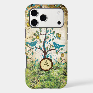 Monogram Vintage Love Birds in a Tree iPhone 5