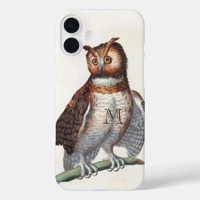 Monogram Vintage Owl Personalised iPhone 5 Case (Back)