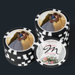 Monogram Vintage Pink Rose Wedding Keepsake Poker Chips<br><div class="desc">Poker Chip ready for you to personalise. A Monogram Vintage Pink Rose and white pearls. A great keepsake for the WEDDING or Anniversary Couple and their guest. Add your photo. ✔NOTE: ONLY CHANGE THE TEMPLATE AREAS NEEDED! 😀 If needed, you can remove the text and start fresh adding whatever text...</div>