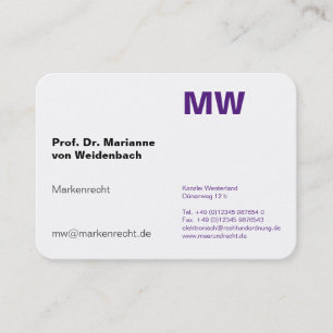 Monogram Visitenkarten Business Card