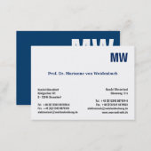 Monogram Visitenkarten Business Card (Front/Back)