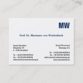 Monogram Visitenkarten Business Card (Front)