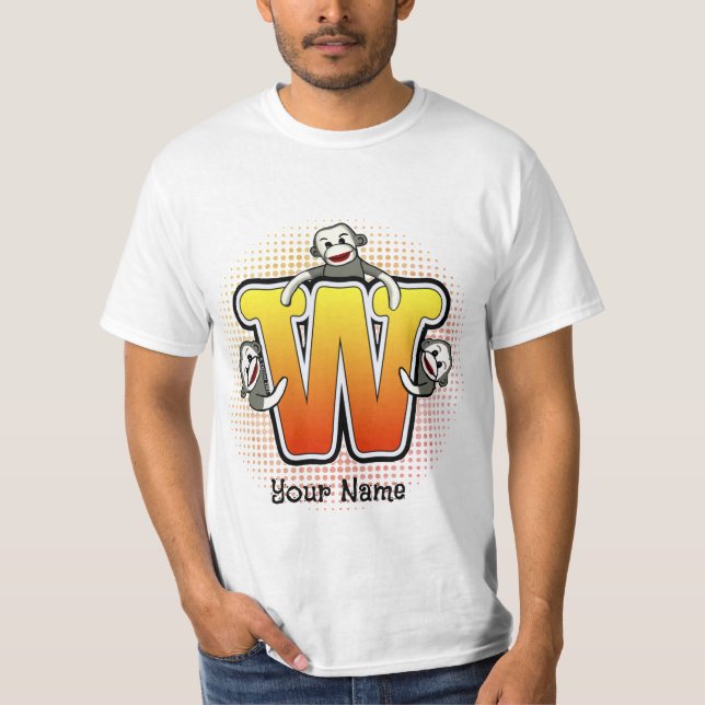 Monogram W Sock Monkey T-Shirt (Front)