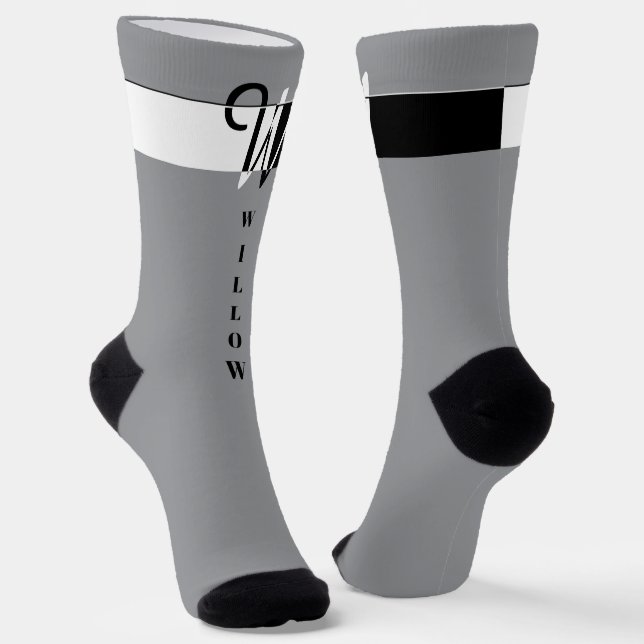 "Monogram W" Socks (Angled)