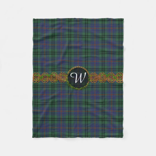 Monogram Walker Tartan Fleece Blanket (Front)