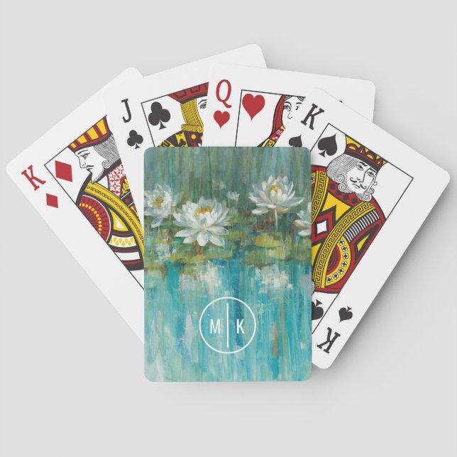 Monogram | Water Lily Pond Playing Cards (Back)