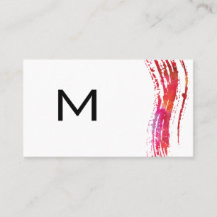 Monogram Watercolor brush Variation Business Card