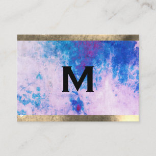 Monogram Watercolor Trim (appointment card) Appointment Card