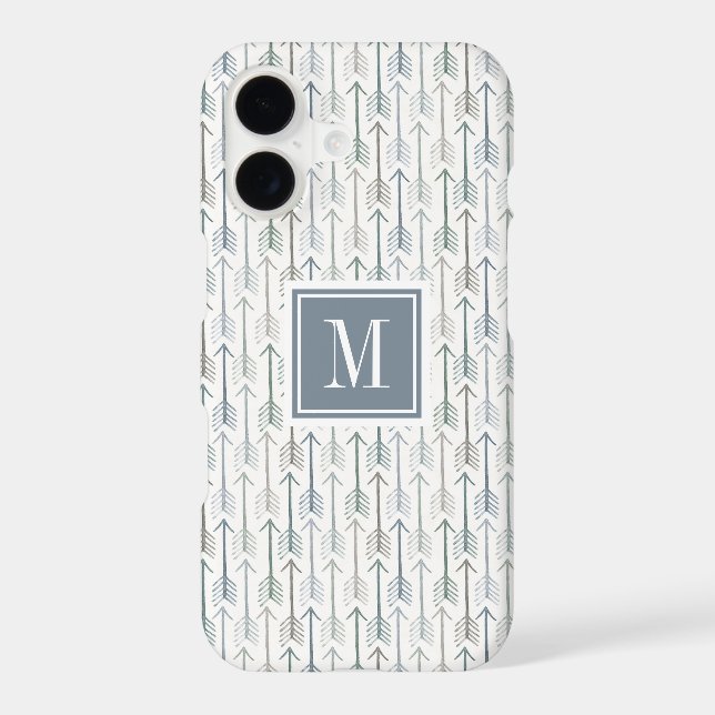 Monogram | Watercolor Wanderlust Arrow Pattern (Back)
