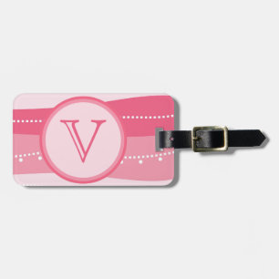 Monogram Wavy Stripes Personalised Bag Tag