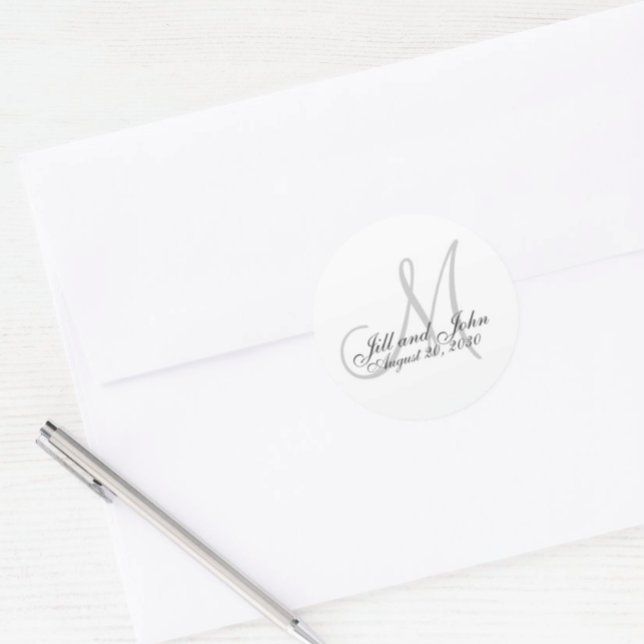 Monogram Wedding Favour Sticker (Creator Uploaded)