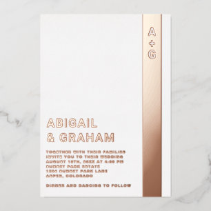 Monogram Wedding Foil Invitation