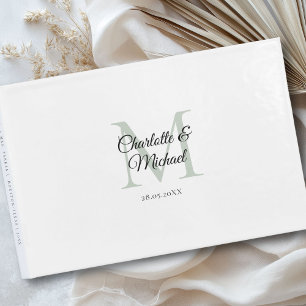 Monogram Wedding Guest Book