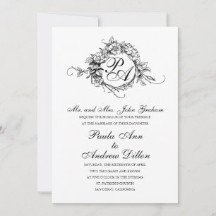 Monogram Wedding Invitation