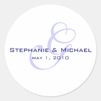 monogram wedding label