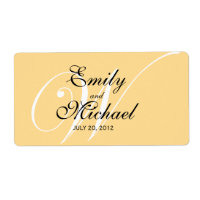 Monogram Wedding Labels -Sunflower
