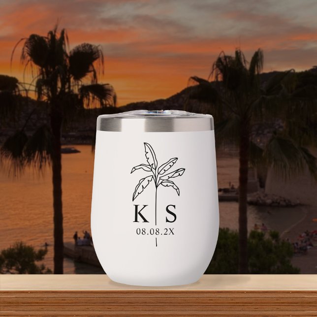 Monogram Wedding Logo Palm Tree (Creator Uploaded)