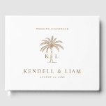 Monogram Wedding Logo Palm Tree Guest Book<br><div class="desc">Beautiful and elegant Wedding Invitation Celebrate love in its purest form with invitations that mirror the elegance of your union. Order your elegant Wedding Invitations today and set the stage for a celebration that is as timeless as your love. Whether you're tying the knot in your hometown or saying "I...</div>
