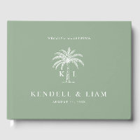 Monogram Wedding Logo Palm Tree