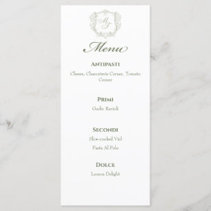 Monogram Wedding Menus