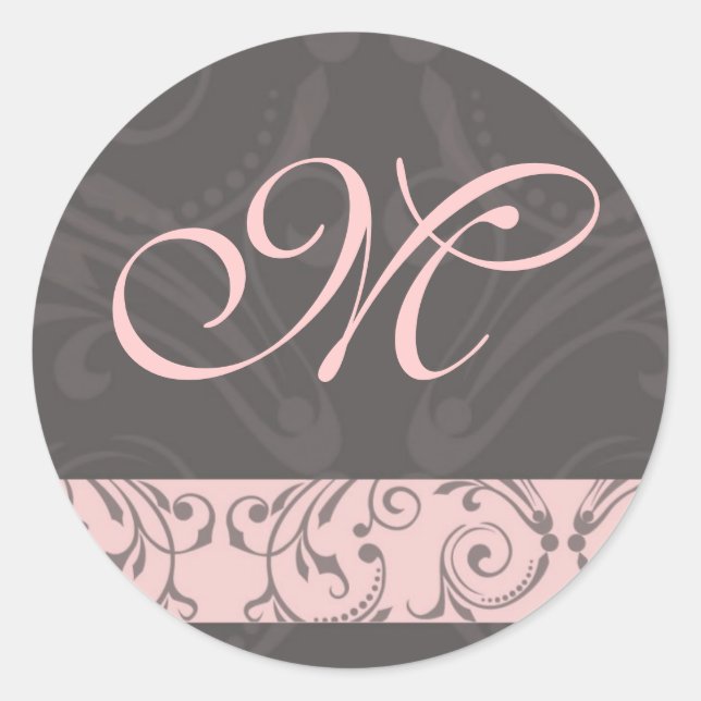 Monogram Wedding Sticker (Front)