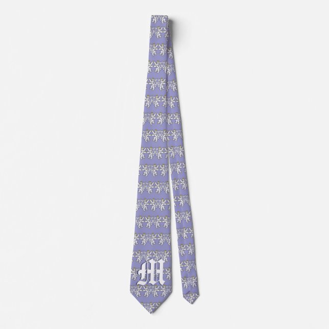 Monogram Wedding Vow Heart Tie (Front)