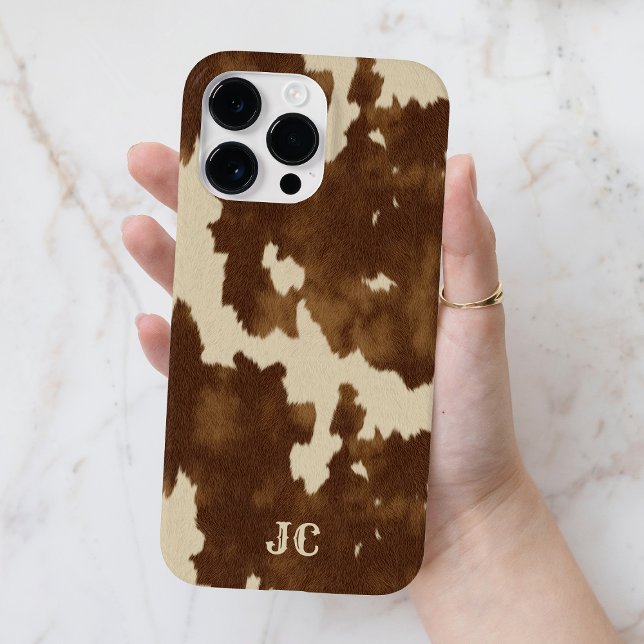 Monogram Western Country Modern Brown Cowgirl Case-Mate iPhone Case (Monogram Western Country Modern Brown Cowgirl Case-Mate iPhone Case)