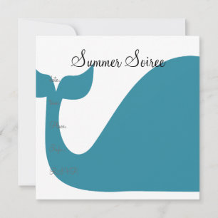 Monogram Whale Invitation