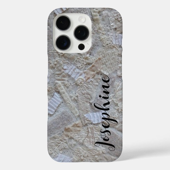 Monogram white cream calligraphy black abstract  Case-Mate iPhone case (Back)