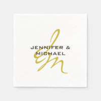 Monogram White Gold Colour Plain Modern Minimalist