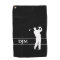 Monogram White on Black Silhouette Golfer