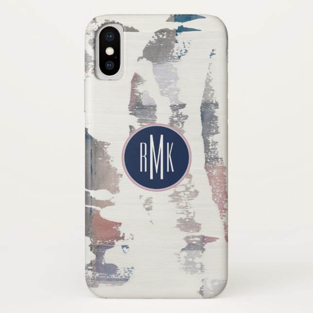 Monogram | White Out Crop Case-Mate iPhone Case (Back)