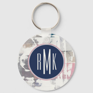 Monogram White Out Crop Key Ring