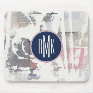 Monogram   White Out Crop Mouse Pad