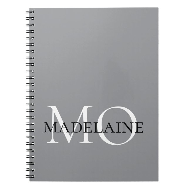  Monogram  White Silver Colour Personal  Notebook (Front)