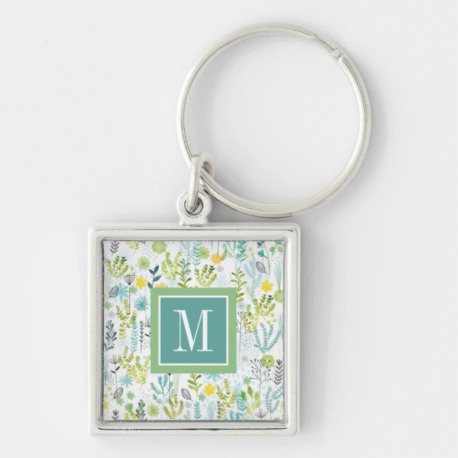Monogram | Wild and Free Pattern Key Ring (Front)