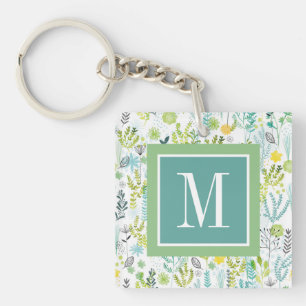 Monogram   Wild and Free Pattern Key Ring
