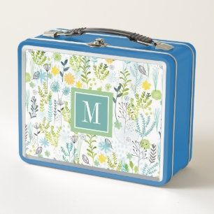 Monogram   Wild and Free Pattern Metal Lunch Box