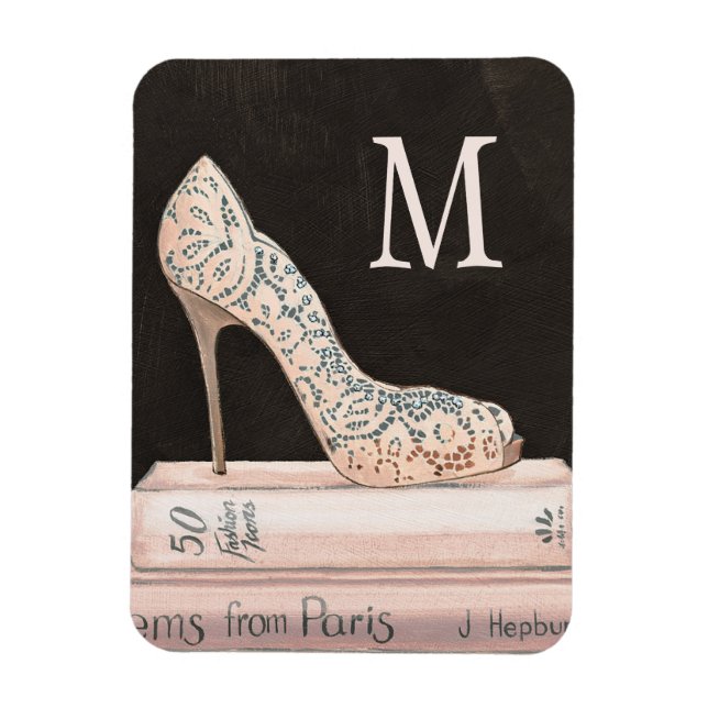 Monogram | Wild Apple | Elegant High Heel Fashion Magnet (Vertical)