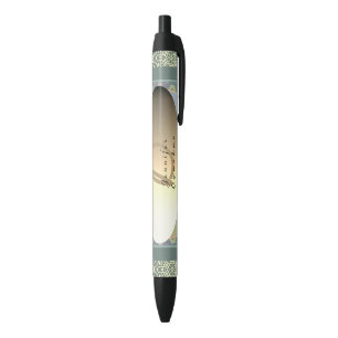 Monogram Wildflower  Black Ink Pen