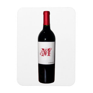 Monogram Wine Bottle Flexi Magnet