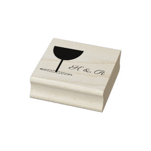 Monogram Wine Glass Art Stamp