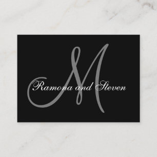 Monogram Wishing Well Card for Wedding Invitations